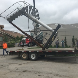 Staircase on trailer