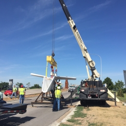 Crane installing